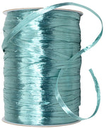 Load image into Gallery viewer, Premium - Pearl Finish Raffia Ribbon --- 1/4in x 100 yards --- Teal Color
