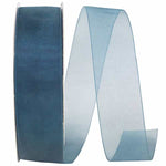 Load image into Gallery viewer, Chiffon Mono Sheer Ribbon -- Teal Color --- Various Sizes
