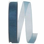 Load image into Gallery viewer, Chiffon Mono Sheer Ribbon -- Teal Color --- Various Sizes
