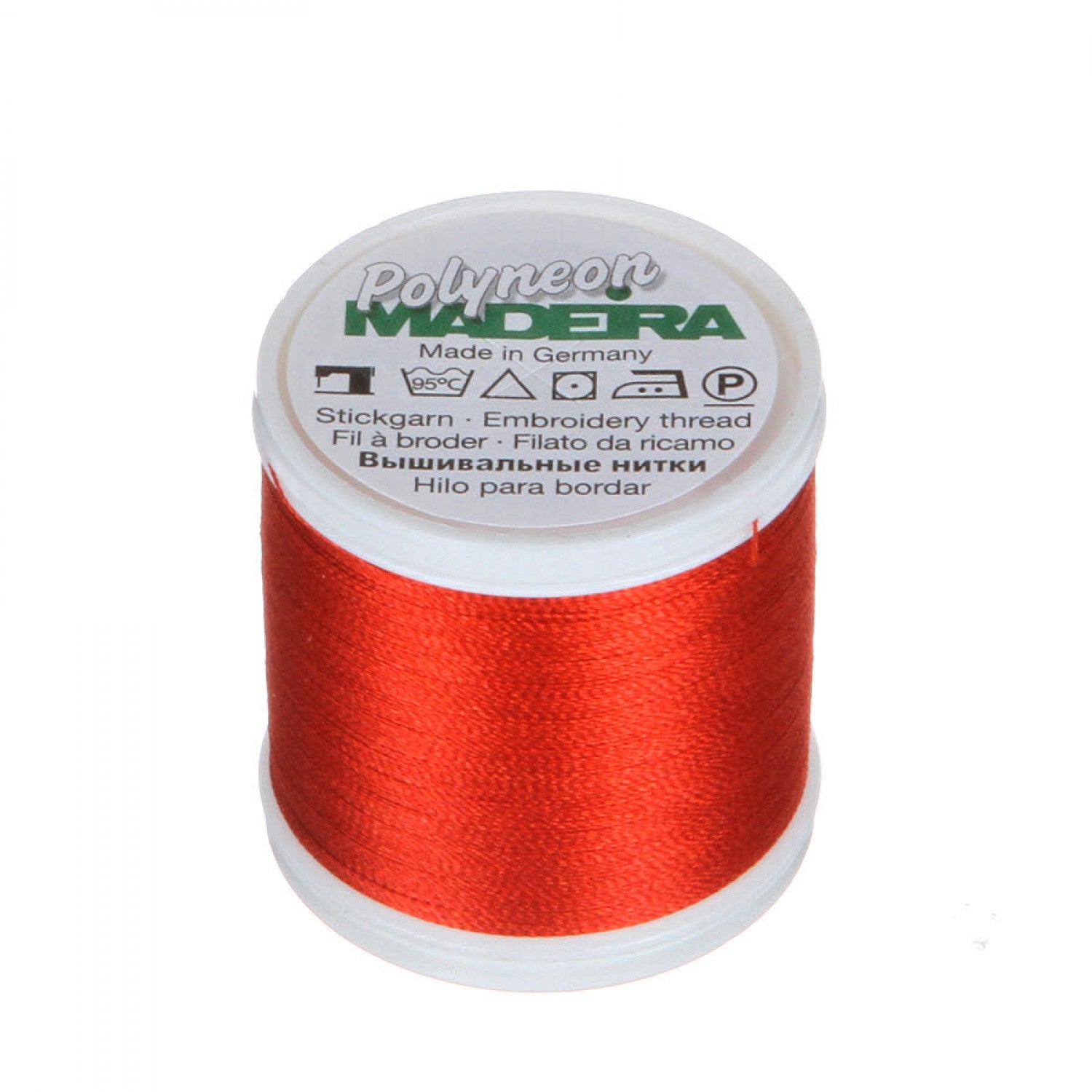 Terra Cotta Red Color -- Ref. # 1821 -- Polyneon Machine Embroidery Thread, (#40 -- #60 Weights), Various Sizes by MADEIRA®