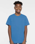 Load image into Gallery viewer, Youth Cotton Fine Jersey T-Shirt -- Tradewind Blue
