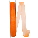 Load image into Gallery viewer, Chiffon Mono Sheer Ribbon -- Tropical Orange Color --- Various Sizes
