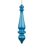 Load image into Gallery viewer, 14&quot; -- Turquoise Shiny -- Finial Drop Ornament (Pack of 2) by Vickerman®
