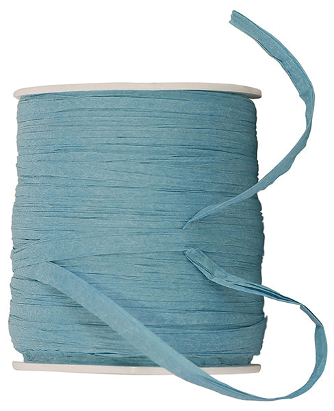 Paper Raffia Ribbon --- 1/4in x 100 yards --- Turquoise Color