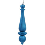 Load image into Gallery viewer, 14&quot; -- Turquoise Matte -- Finial Drop Ornament (Pack of 2) by Vickerman®
