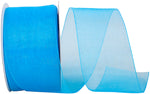 Load image into Gallery viewer, Chiffon Mono Sheer Ribbon -- Turquoise Color --- Various Sizes
