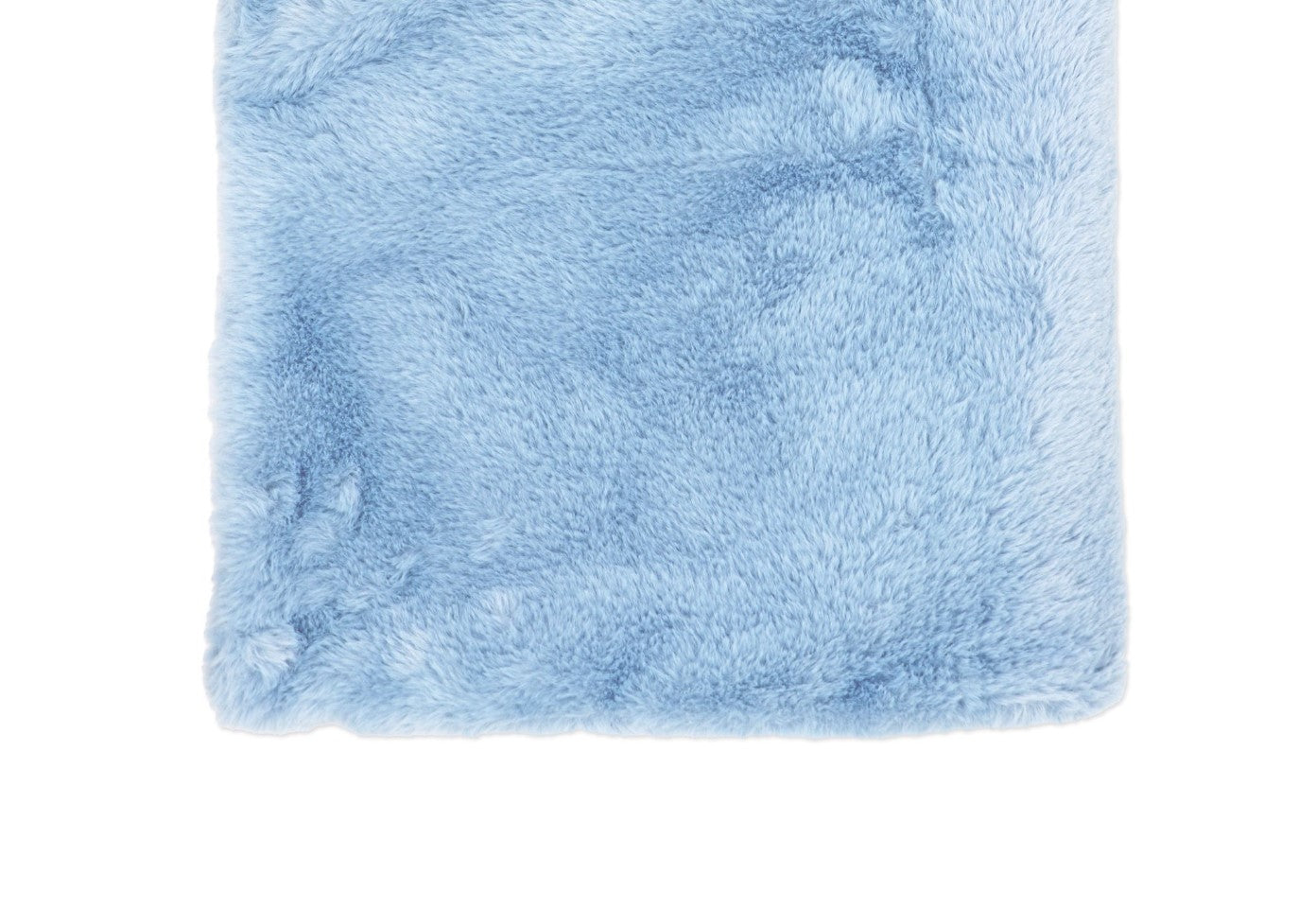 Two-Layer Luxury Faux Fur Plush Baby Blanket --- 30 x 36 in --- Blue Color