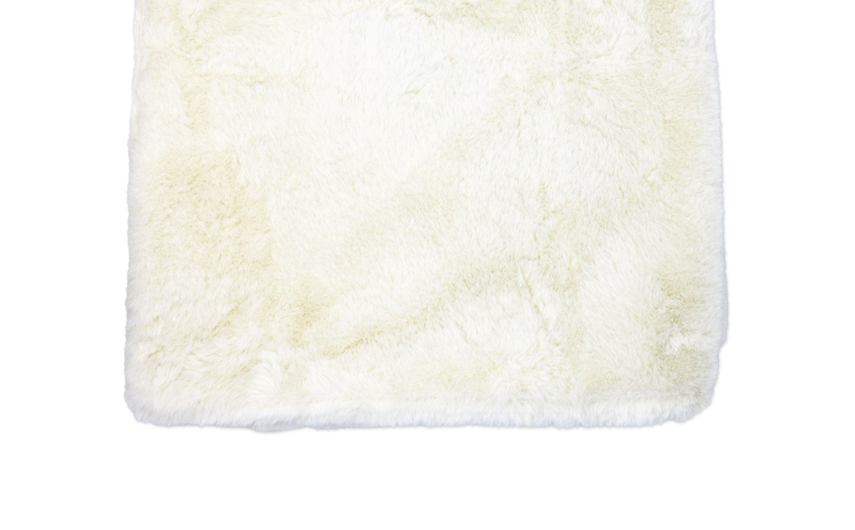 Two-Layer Luxury Faux Fur Plush Baby Blanket --- 30 x 36 in --- Ivory Color