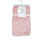 Load image into Gallery viewer, Two-Layer Luxury Faux Fur Plush Baby Blanket --- 30 x 36 in --- Pink Color
