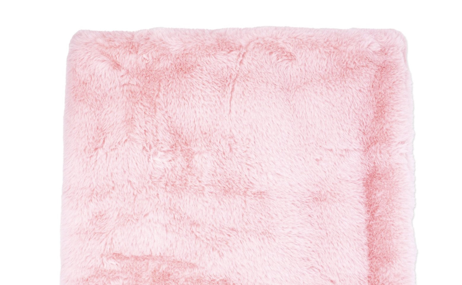 Two-Layer Luxury Faux Fur Plush Baby Blanket --- 30 x 36 in --- Pink Color