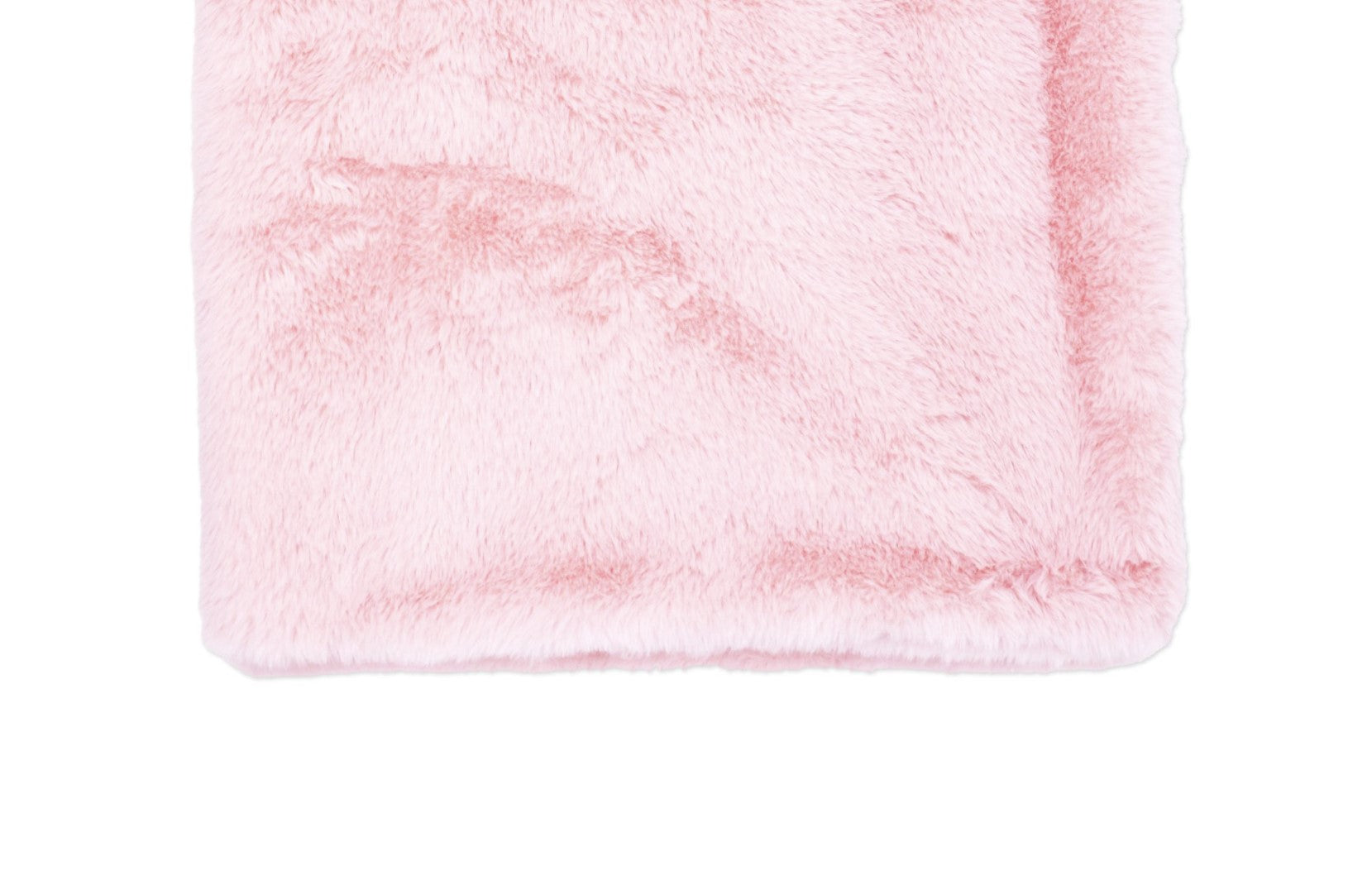 Two-Layer Luxury Faux Fur Plush Baby Blanket --- 30 x 36 in --- Pink Color