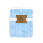 Load image into Gallery viewer, Two-Layer Sculpted Sherpa Baby Blanket --- 30 x 40 in --- Blue Color
