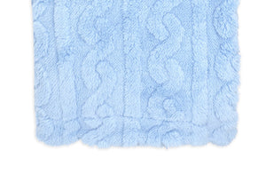 Two-Layer Sculpted Sherpa Baby Blanket --- 30 x 40 in --- Blue Color