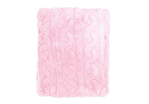 Two-Layer Sculpted Sherpa Baby Blanket --- 30 x 40 in --- Pink Color