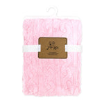 Load image into Gallery viewer, Two-Layer Sculpted Sherpa Baby Blanket --- 30 x 40 in --- Pink Color
