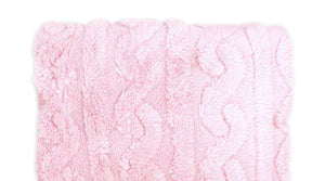 Two-Layer Sculpted Sherpa Baby Blanket --- 30 x 40 in --- Pink Color