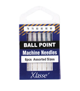 Home Sewing Machine (Ball Point) Needles (130/705 H SUK.) -- Assorted Sizes by KLASSÉ®