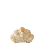 Load image into Gallery viewer, Wicker Shell Clutch -- Natural Color
