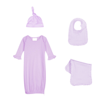 Load image into Gallery viewer, Baby Embroidery Blank Set with Ruffle Borders, Lavender Color
