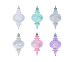 Load image into Gallery viewer, 5" Iridescent Finial Christmas Ornaments — 3 Pack — Various Colors by Vickerman®
