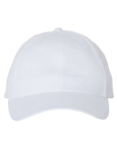 Adult Brushed Twill Cap, White