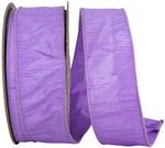 Load image into Gallery viewer, Florist Basics Dupioni Supreme Wired Edge Ribbon in Violet, 2½ inch wide by 50 yards, featuring a luxurious faux dupioni weave and sturdy wired edges perfect for wreaths, bows, and seasonal décor.
