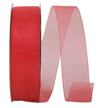 Load image into Gallery viewer, Chiffon Mono Sheer Ribbon -- Watermelon Color --- Various Sizes
