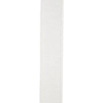 Load image into Gallery viewer, Back view of the Florist Basics White Dupioni wired ribbon illustrating the smooth polyester backing and durable stitched wired edge.
