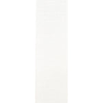 Load image into Gallery viewer, Close-up front view of the 2½-inch White Dupioni ribbon showing its elegant faux silk slub texture and beautifully stitched wired edges.
