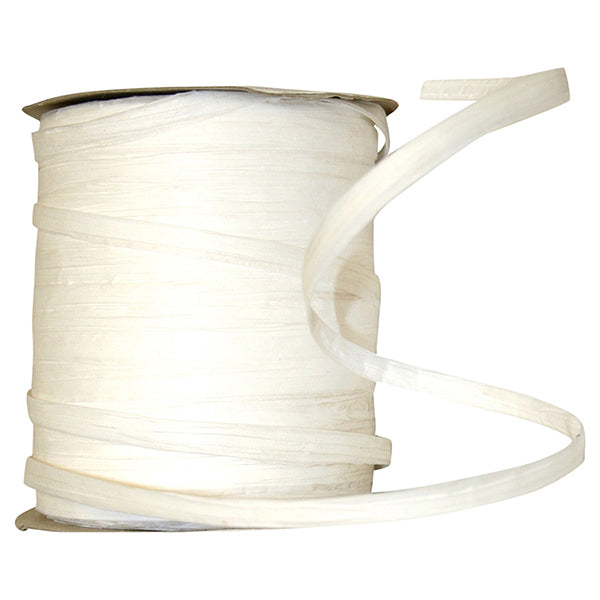 Paper Raffia Ribbon --- 1/4in x 100 yards --- White Color