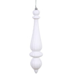 Load image into Gallery viewer, 14&quot; -- White Matte -- Finial Drop Ornament (Pack of 2) by Vickerman®
