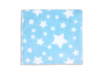 Load image into Gallery viewer, Stars Flannel Fleece Baby Blanket, 30 x 36 in, White &amp; Blue Color
