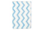 Load image into Gallery viewer, Zig Zag Fleece Baby Blanket, 30 x 40 in, White &amp; Blue Color
