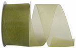 Load image into Gallery viewer, Chiffon Mono Sheer Ribbon -- Willow Color --- Various Sizes
