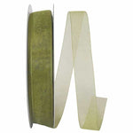 Load image into Gallery viewer, Chiffon Mono Sheer Ribbon -- Willow Color --- Various Sizes
