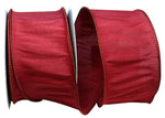 Load image into Gallery viewer, Full roll of Florist Basics Dupioni Supreme Wired Edge Ribbon in Wine, 2½ inch wide by 10 yards, ideal for wreath making, floral designs, holiday decorating, and elegant gift wrapping.
