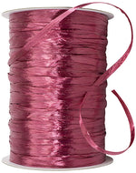 Load image into Gallery viewer, Premium - Pearl Finish Raffia Ribbon --- 1/4in x 100 yards --- Wine Color
