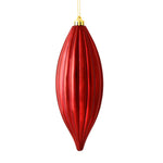 Load image into Gallery viewer, 8" -- Matte &amp; Shiny - Drilled Line Finial Christmas Ornaments — Various Colors -- 4 Pack by Vickerman®
