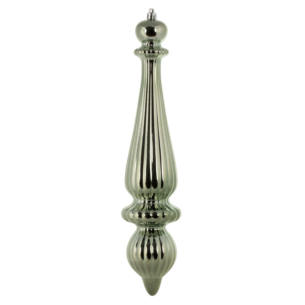 14" -- Wrought Iron Shiny -- Finial Drop Ornament (Pack of 2) by Vickerman®