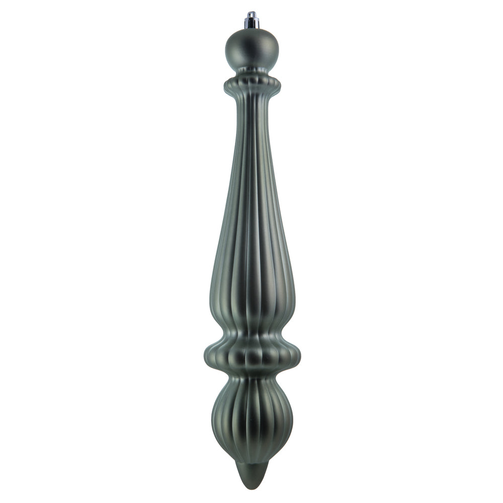 14" -- Wrought Iron Matte-- Finial Drop Ornament (Pack of 2) by Vickerman®