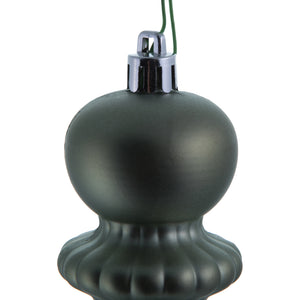 14" -- Wrought Iron Matte-- Finial Drop Ornament (Pack of 2) by Vickerman®