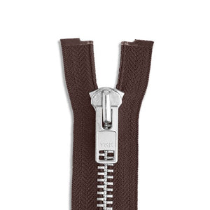 One Way -- YKK® #10 --- Aluminum Jacket Zipper -- Various Sizes