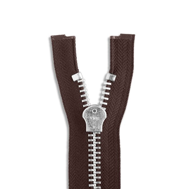 One Way -- YKK® #10 --- Aluminum Jacket Zipper -- Various Sizes