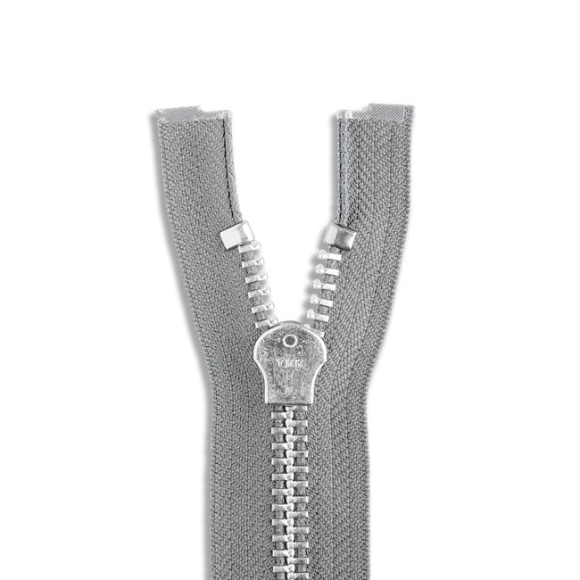 One Way -- YKK® #10 --- Aluminum Jacket Zipper -- Various Sizes