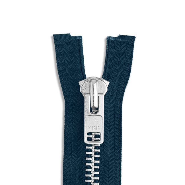 One Way -- YKK® #10 --- Aluminum Jacket Zipper -- Various Sizes