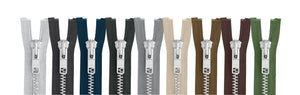 One Way -- YKK® #10 --- Aluminum Jacket Zipper -- Various Sizes