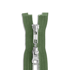 Two Way -- YKK® #5 --- Aluminum Jacket Zipper -- Various Sizes