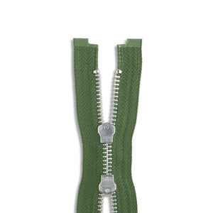 Two Way -- YKK® #5 --- Aluminum Jacket Zipper -- Various Sizes