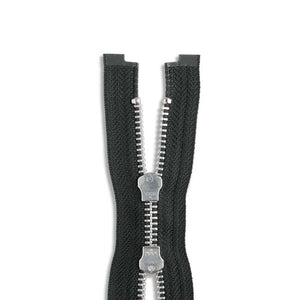 Two Way -- YKK® #5 --- Aluminum Jacket Zipper -- Various Sizes