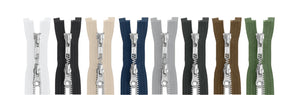 Two Way -- YKK® #5 --- Aluminum Jacket Zipper -- Various Sizes